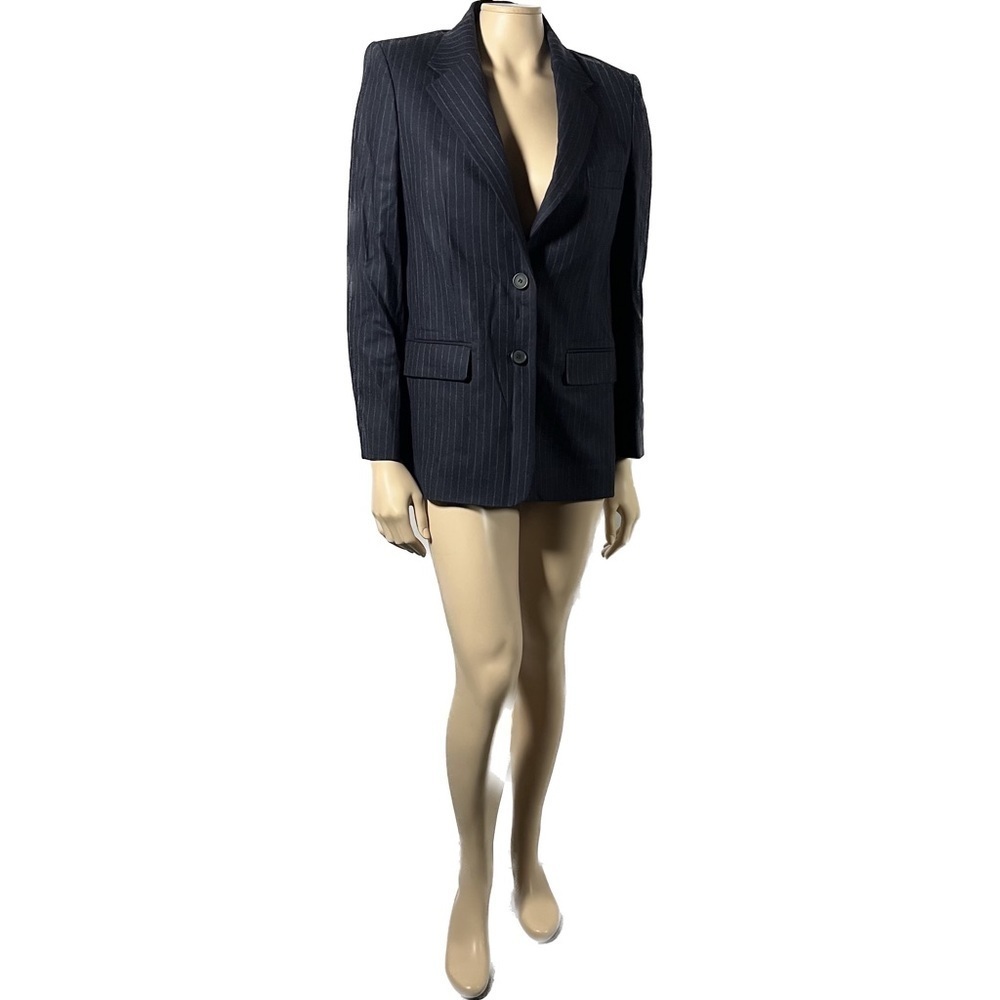 NWT Maje Paris Pinstriped Navy wool cashmere Blazer